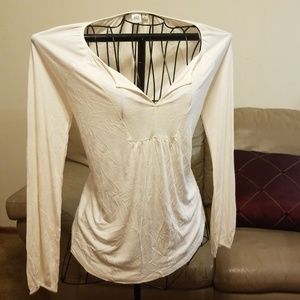 NWOT GAP Cream Peasant Style blouse